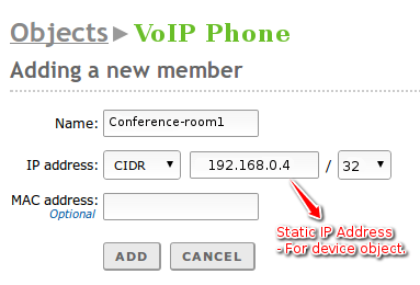 Add Member – VoIP Phone Object
