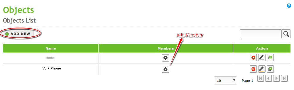 Create New Network Object for VoIP Phone.